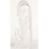 Прозрачная гелевая насадка с клиторальным отростком - 13 см. - Toyfa Basic - в Липецке купить с доставкой