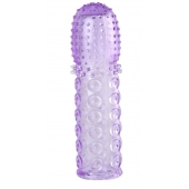 Насадка гелевая фиолетовая с точками, шипами и наплывами - 13,5 см. - Toyfa Basic - в Липецке купить с доставкой