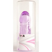 Фиолетовая гелевая насадка с шипами - 13 см. - Toyfa Basic - в Липецке купить с доставкой