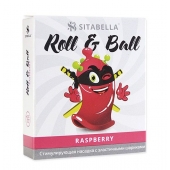 Стимулирующий презерватив-насадка Roll   Ball Raspberry - Sitabella - купить с доставкой в Липецке