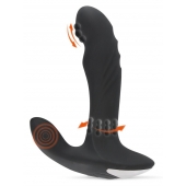 Черный вибромассажер простаты с функцией римминга Plug with Perineum Stimulator - 16,6 см. - Orion - в Липецке купить с доставкой