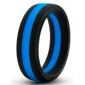 Черно-синее эрекционное кольцо Silicone Go Pro Cock Ring - Blush Novelties - в Липецке купить с доставкой