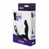 Черный вибромассажер простаты P-PLEASER W ERECTION ENHANCE - Dream Toys - в Липецке купить с доставкой