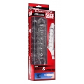 Прозразная закрытая насадка на пенис с поддержкой мошонки Clearly Ample Penis Enhancer - 22 см. - XR Brands - в Липецке купить с доставкой