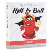 Стимулирующий презерватив-насадка Roll   Ball Cherry - Sitabella - купить с доставкой в Липецке