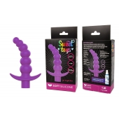 Фиолетовая вибрирующая анальная елочка Sweet Toys - 10,8 см. - Bior toys