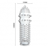 Закрытая прозрачная насадка Crystal sleeve - 14,2 см. - Erowoman-Eroman - в Липецке купить с доставкой