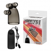 Дымчатая насадка-мастурбатор с вибрацией Vibrating Crystal Cap II - Baile - в Липецке купить с доставкой