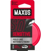 Ультратонкие презервативы в железном кейсе MAXUS Sensitive - 3 шт. - Maxus - купить с доставкой в Липецке
