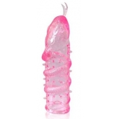 Закрытая рельефная насадка Crystal sleeve snakes в виде змеи с усиками - 14 см. - Erowoman-Eroman - в Липецке купить с доставкой