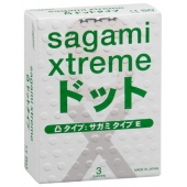 Презервативы Sagami Xtreme SUPER DOTS с точками - 3 шт. - Sagami - купить с доставкой в Липецке