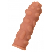 Телесная реалистичная насадка KOKOS Extreme Sleeve 11 с дополнительной стимуляцией - 12,7 см. - KOKOS - в Липецке купить с доставкой