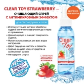 Очищающий спрей для игрушек CLEAR TOY Strawberry - 100 мл. - Биоритм - купить с доставкой в Липецке