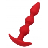 Красная силиконовая анальная втулка Trio - 16 см. - ToyFa в Липецке Красная силиконовая анальная втулка Trio - 16 см. - ToyFa