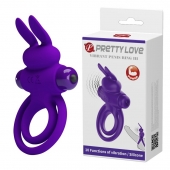 Фиолетовое эрекционное кольцо с вибростимуляцией клитора Vibrant Penis Ring III - Baile - в Липецке купить с доставкой