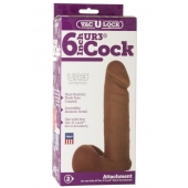 Насадка-мулат для трусиков Vac-U-Lock 6  ULTRASKYN Cock - 17,3 см. - Doc Johnson - купить с доставкой в Липецке