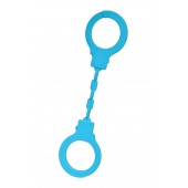 Голубые силиконовые наручники A-Toys без ключа - A-toys - купить с доставкой в Липецке