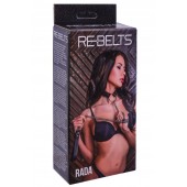 Черный поводок и чокер с кольцом Rada - Rebelts - купить с доставкой в Липецке