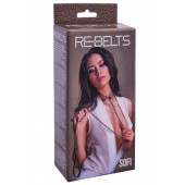 Коричневый поводок и чокер с кольцом Sofi - Rebelts - купить с доставкой в Липецке