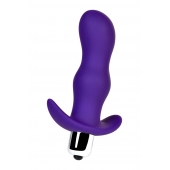 Фиолетовая изогнутая анальная вибропробка - 11,2 см. - A-toys в Липецке Фиолетовая изогнутая анальная вибропробка - 11,2 см. - A-toys