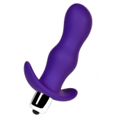 Фиолетовая изогнутая анальная вибропробка - 11,2 см. - A-toys в Липецке Фиолетовая изогнутая анальная вибропробка - 11,2 см. - A-toys