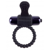 Черное эрекционное виброкольцо Vibrating Silicone Super Ring - Pipedream - в Липецке купить с доставкой