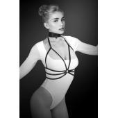Черная упряжь на грудь Julia - Bijoux Pour Toi - купить с доставкой в Липецке