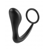 Эрекционное кольцо с анальной пробкой Ass-Gasm Cockring Plug - Pipedream - в Липецке купить с доставкой