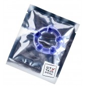 Фиолетовое эрекционное кольцо на пенис с бусинами - Штучки-дрючки - в Липецке купить с доставкой