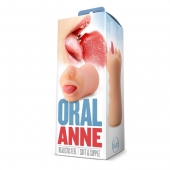 Телесный мастурбатор-ротик с язычком Oral Anne - Blush Novelties - в Липецке купить с доставкой