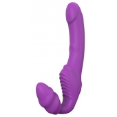 Фиолетовый безремневой вибрострапон DOUBLE DIPPER - Dream Toys - купить с доставкой в Липецке