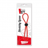Красное эрекционное лассо с одной бусиной-утяжкой STRETCHY THIN LASSO - Dream Toys - в Липецке купить с доставкой