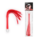 Красная плеть с рукоятью в оплетке - 28 см. - Notabu - купить с доставкой в Липецке Красная плеть с рукоятью в оплетке - 28 см. - Notabu - купить с доставкой в Липецке