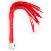 Красная плеть с рукоятью в оплетке - 28 см. - Notabu - купить с доставкой в Липецке Красная плеть с рукоятью в оплетке - 28 см. - Notabu - купить с доставкой в Липецке