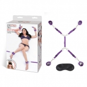 Фиолетовый набор фиксаций на кровати Classic Bedspreader - Lux Fetish - купить с доставкой в Липецке