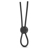 Черное силиконовое лассо на пенис SILICONE LOOP COCK RING - Blush Novelties - в Липецке купить с доставкой