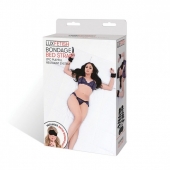 Чёрные манжеты для фиксации на кровати Bondage Bed Strap - Lux Fetish - купить с доставкой в Липецке