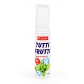 Гель-смазка Tutti-frutti со вкусом сладкой мяты - 30 гр. - Биоритм - купить с доставкой в Липецке