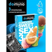 Презервативы для орального секса DOMINO Sweet Sex с ароматом мороженого - 3 шт. - Domino - купить с доставкой в Липецке