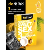 Презервативы для орального секса DOMINO Sweet Sex с ароматом тропических фруктов - 3 шт. - Domino - купить с доставкой в Липецке