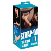 Силиконовый полый страпон на ремнях Silicone Strap-on - 16 см. - Orion - купить с доставкой в Липецке
