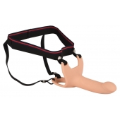 Силиконовый полый страпон на ремнях Silicone Strap-on - 16 см. - Orion - купить с доставкой в Липецке