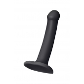 Черный фаллос на присоске Silicone Bendable Dildo S - 17 см. - Strap-on-me - купить с доставкой в Липецке