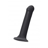 Черный фаллос на присоске Silicone Bendable Dildo L - 19 см. - Strap-on-me - купить с доставкой в Липецке