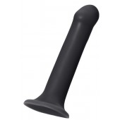 Черный фаллос на присоске Silicone Bendable Dildo L - 19 см. - Strap-on-me - купить с доставкой в Липецке