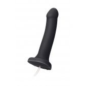Черный фаллос с имитацией эякуляции Silicon Cum Dildo L - 19,6 см. - Strap-on-me - купить с доставкой в Липецке