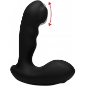 Черный стимулятор простаты Alpha-Pro 7X P-Milker Silicone Prostate Stimulator with Milking Bead - XR Brands - в Липецке купить с доставкой