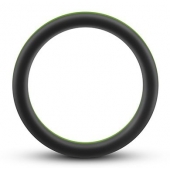Черно-зеленое эрекционное кольцо Silicone Go Pro Cock Ring - Blush Novelties - в Липецке купить с доставкой