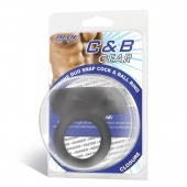 Черное двойное силиконовое кольцо С B GEAR - BlueLine - в Липецке купить с доставкой
