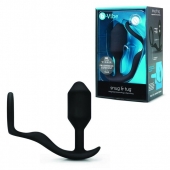 Черное эрекционное кольцо с анальным плагом Snug   Tug - b-Vibe - в Липецке купить с доставкой